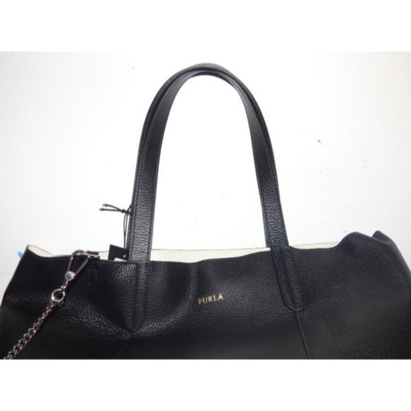 Furla New XL Black Leather Satchel w Matching Wallet - Picture 4 of 12